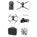 M1S taitettava harjaton drone optisella virtauksella ja kolmoiskamerajärjestelmällä - musta