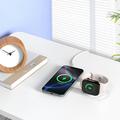 M40 2-in-1 magneettinen langaton laturi iPhonelle, Apple Watchille, AirPodsille - 25W/5W - Valkoinen