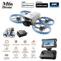 M6S taitettava drone, jossa on kaksi kameraa ja 4.3" näyttö kaukosäätimessä