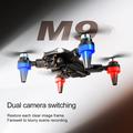 M9 Harjaton moottori FPV Drone kahdella HD-kameralla, esteiden välttäminen - musta