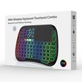 M9 Mini langaton näppäimistö kosketuslevyllä ja RGB-taustavalolla - musta