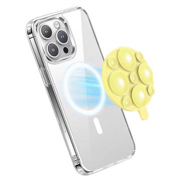 MagSafe-silikoninen imukuppipidike puhelimelle - keltainen