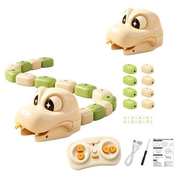 Magneettinen käärme - kauko-ohjattava lelu, modulaarinen runko, 4 pelitilaa - beige