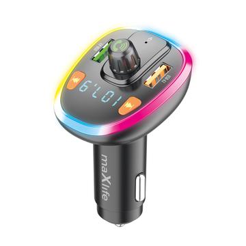 Maxlife MXFT-04 Bluetooth-FM-lähetin / autolaturi - musta