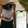 Momax BR18 PinCard Ultra Mini UWB -paikannin iOS:lle - Apple Find My - musta