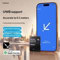 Momax BR18 PinCard Ultra Mini UWB -paikannin iOS:lle - Apple Find My - musta