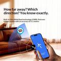 Momax BR18 PinCard Ultra Mini UWB -paikannin iOS:lle - Apple Find My - musta