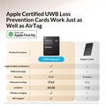 Momax BR18 PinCard Ultra Mini UWB -paikannin iOS:lle - Apple Find My - musta