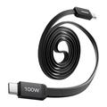 Momax DC88 Mag.Link litteä magneettinen USB-C-kaapeli - 100W, 1m