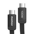 Momax DC88 Mag.Link litteä magneettinen USB-C-kaapeli - 100W, 1m