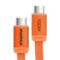 Momax DC88 Mag.Link litteä magneettinen USB-C-kaapeli - 100W, 1m - oranssi
