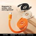 Momax DC88 Mag.Link litteä magneettinen USB-C-kaapeli - 100W, 1m - oranssi