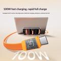 Momax DC88 Mag.Link litteä magneettinen USB-C-kaapeli - 100W, 1m - oranssi