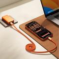 Momax DC88 Mag.Link litteä magneettinen USB-C-kaapeli - 100W, 1m - oranssi