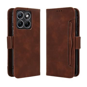 Motorola Edge 70 Fusion/70 Fusion+ -kortinhaltijan lompakkokotelo - ruskea