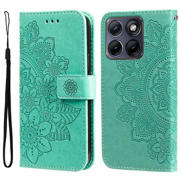 Motorola Edge 70 Fusion Mandala Series Lompakkokotelo - Vihreä