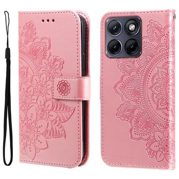 Motorola Edge 70 Fusion Mandala Series Lompakkokotelo - Pinkki