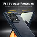 Motorola Edge 70 Max/Lenovo Legion Y70 (2026) Harjattu TPU Suojakuori - Hiilikuitu - sininen