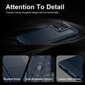 Motorola Edge 70 Max/Lenovo Legion Y70 (2026) Harjattu TPU Suojakuori - Hiilikuitu - sininen