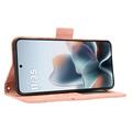 Motorola Edge 70 Max -kortinhaltijan lompakkokotelo - vaaleanpunainen