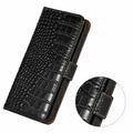 Motorola Edge 70 Max Crocodile Lompakkomallinen Nahkakotelo kanssa RFID - Musta