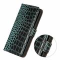 Motorola Edge 70 Max Crocodile Lompakkomallinen Nahkakotelo kanssa RFID - Vihreä