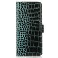 Motorola Edge 70 Max Crocodile Lompakkomallinen Nahkakotelo kanssa RFID - Vihreä