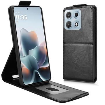 Motorola Edge 70 Max Pystysuuntainen läppäkotelo jalustalla - musta