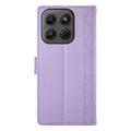 Motorola Edge 70 Pro Luxury tikattu lompakkokotelo - violetti
