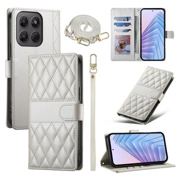 Motorola Edge 70 Pro Luxury tikattu lompakkokotelo - Beige