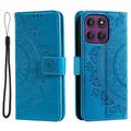 Motorola Moto G37/G47 Mandala -lompakkokotelo rannehihnalla