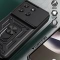 Motorola Moto G37/G37 Power/G47 Pyörivä Rengashybridikotelo Kamerasuojalla - Musta