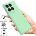 Motorola Moto G77 Power Nestemäinen silikonikotelo käsihihnalla - Vihreä