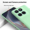 Motorola Moto G77 Power Nestemäinen silikonikotelo käsihihnalla - Vihreä