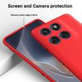 Motorola Moto G77 Power Nestemäinen silikonikotelo käsihihnalla - Punainen