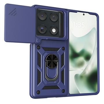 Motorola Razr Fold Pyörivä Rengashybridikotelo Kamerasuojalla - Sininen