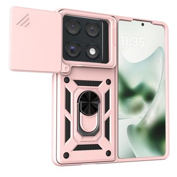 Motorola Razr Fold Pyörivä Rengashybridikotelo Kamerasuojalla - Ruusukulta