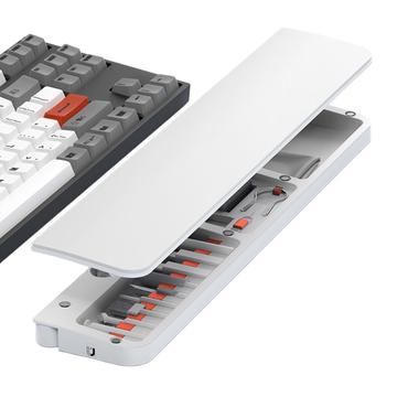 Monikäyttöinen näppäimistön rannetuki ja 22-pakkauksen puhdistussarja - valkoinen