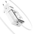 Nillkin Icecore 65W GaN-laturi, jossa on sisäänvedettävä USB-C-kaapeli - valkoinen