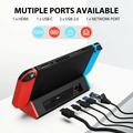 Nintendo Switch 2 -telakointiasema / -keskitin - HDMI, USB 3.0, USB-C, LAN - Musta