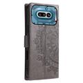 Nothing Phone (4a) Mandala -lompakkokotelo rannekkeella - harmaa