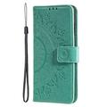 Nothing Phone (4a) Mandala -lompakkokotelo rannekkeella - mintunvihreä