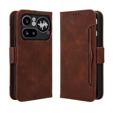 Nothing Phone (4a) Pro -kortinhaltijan lompakkokotelo - ruskea