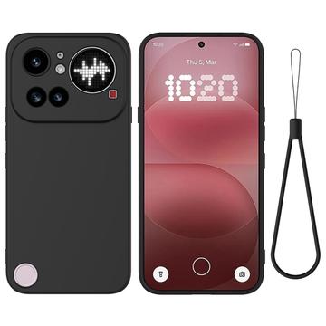 Nothing Phone (4a) Pro Nestemäinen silikonikotelo käsihihnalla