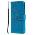Nothing Phone (4a) Pro Mandala -lompakkokotelo rannehihnalla - sininen