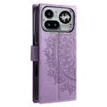 Nothing Phone (4a) Pro Mandala -lompakkokotelo rannekkeella - violetti