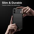 Nothing Phone (4b) Harjattu TPU Suojakuori - Hiilikuitu