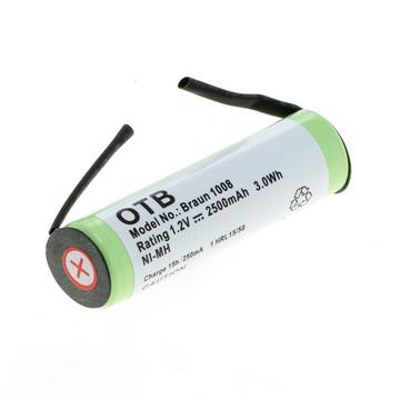 OTB 1.2V:n NiMH-vaihtoakku, 2500mAh, Braun Oral-B- ja Philips-hammasharjoille