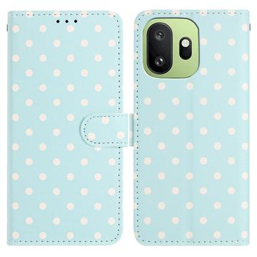 OnePlus 15T Lompakkokotelo Pilkullisella Kuosilla - sininen