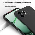 OnePlus N6 Nestemäinen silikonikotelo käsihihnalla - Musta